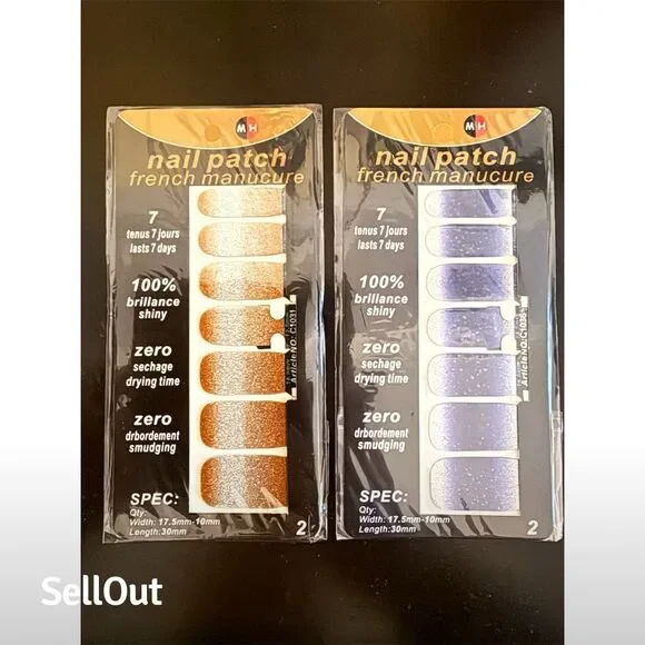 MH French Manucure Manicure Nail Patch 8 Sets Multicolor - Picture 4 of 6